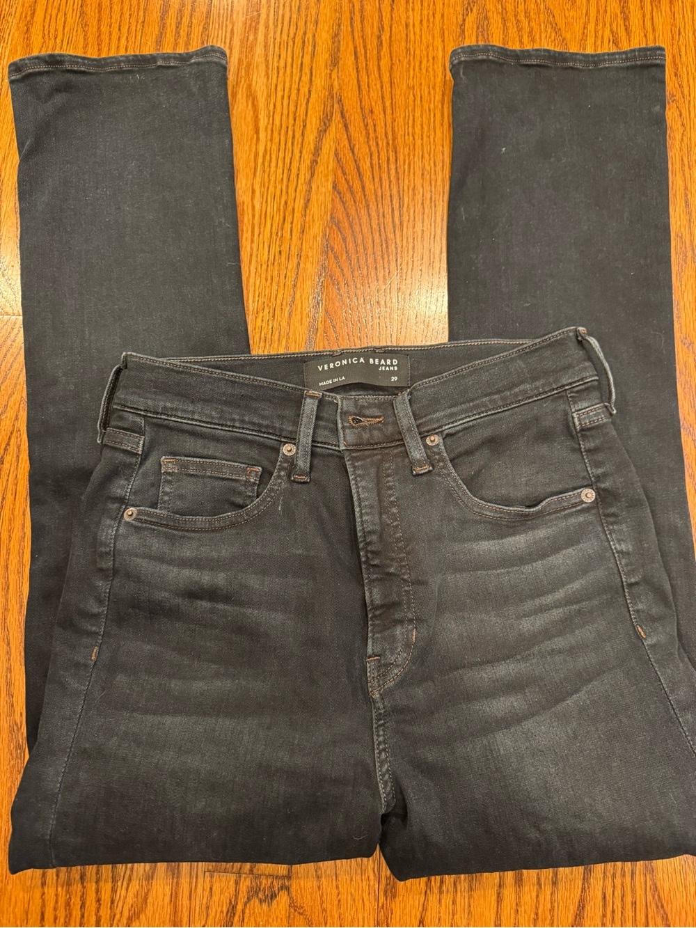 Veronica Beard Carly Indigo high rise kick Flare Jeans